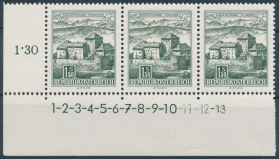 Briefmarke mit Symbolzahl(en)